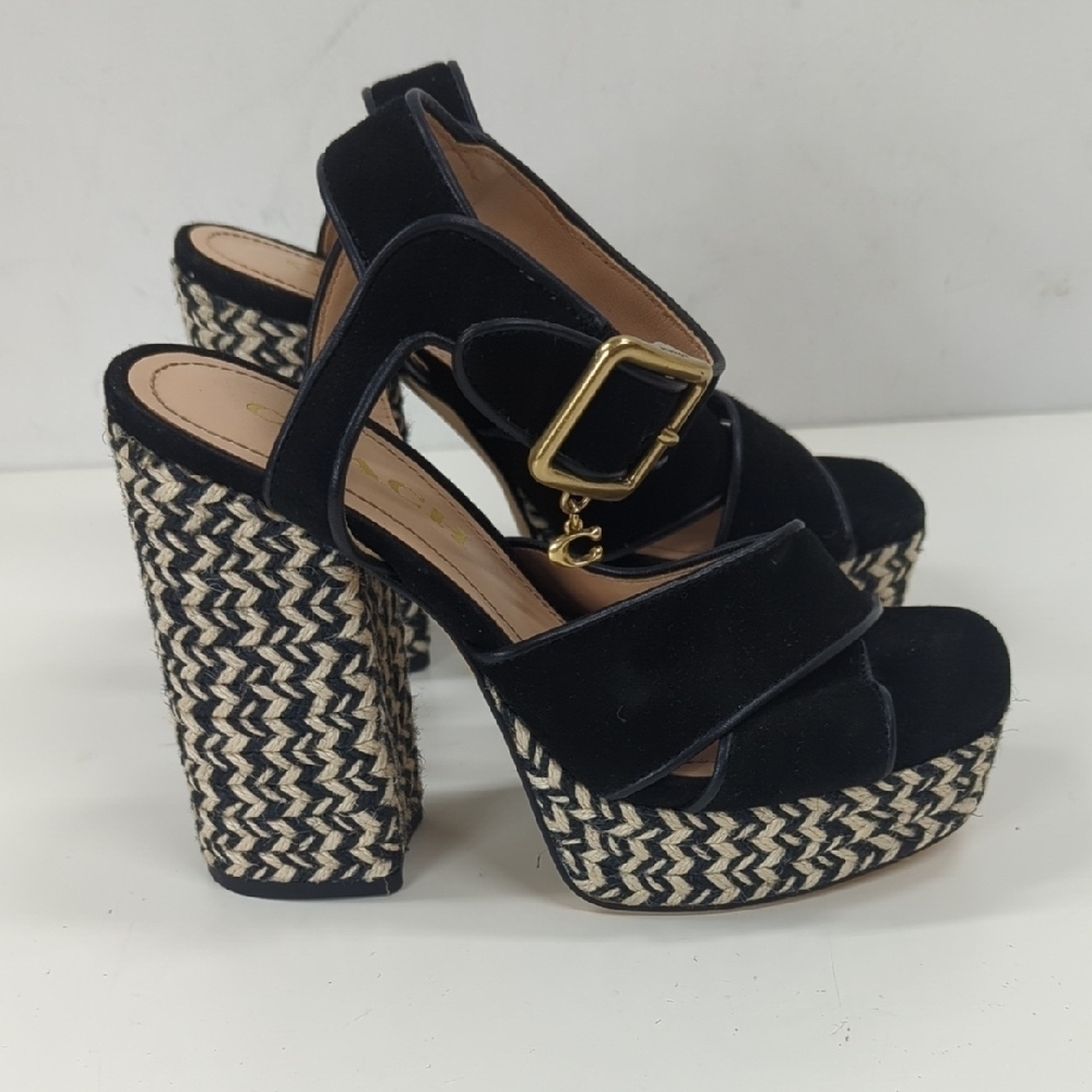 New Coach Talina Sandal Black Size 5 - Picture 4 of 10